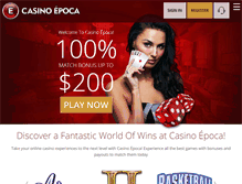Tablet Screenshot of casinoepoca.com